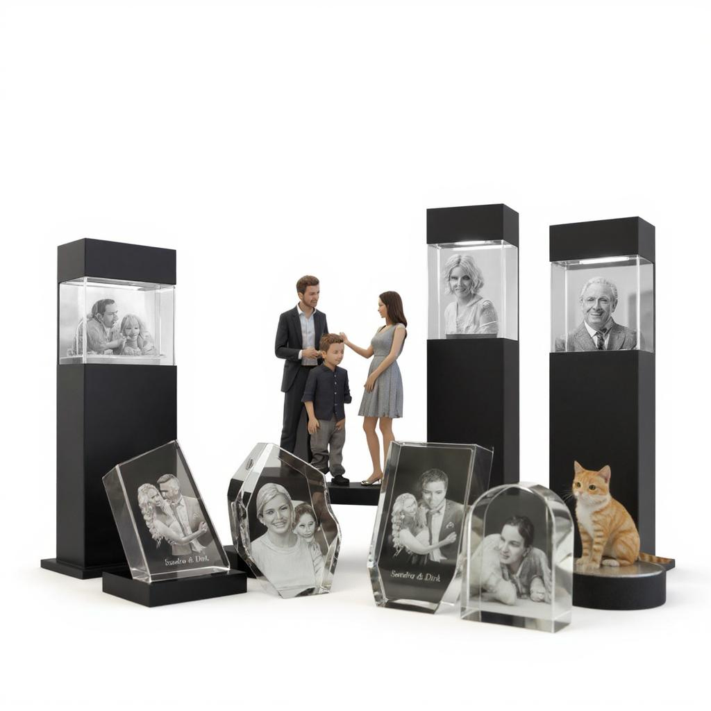 3D Foto in Glas - Wir lasern ihr Foto in hochwertiges Glas