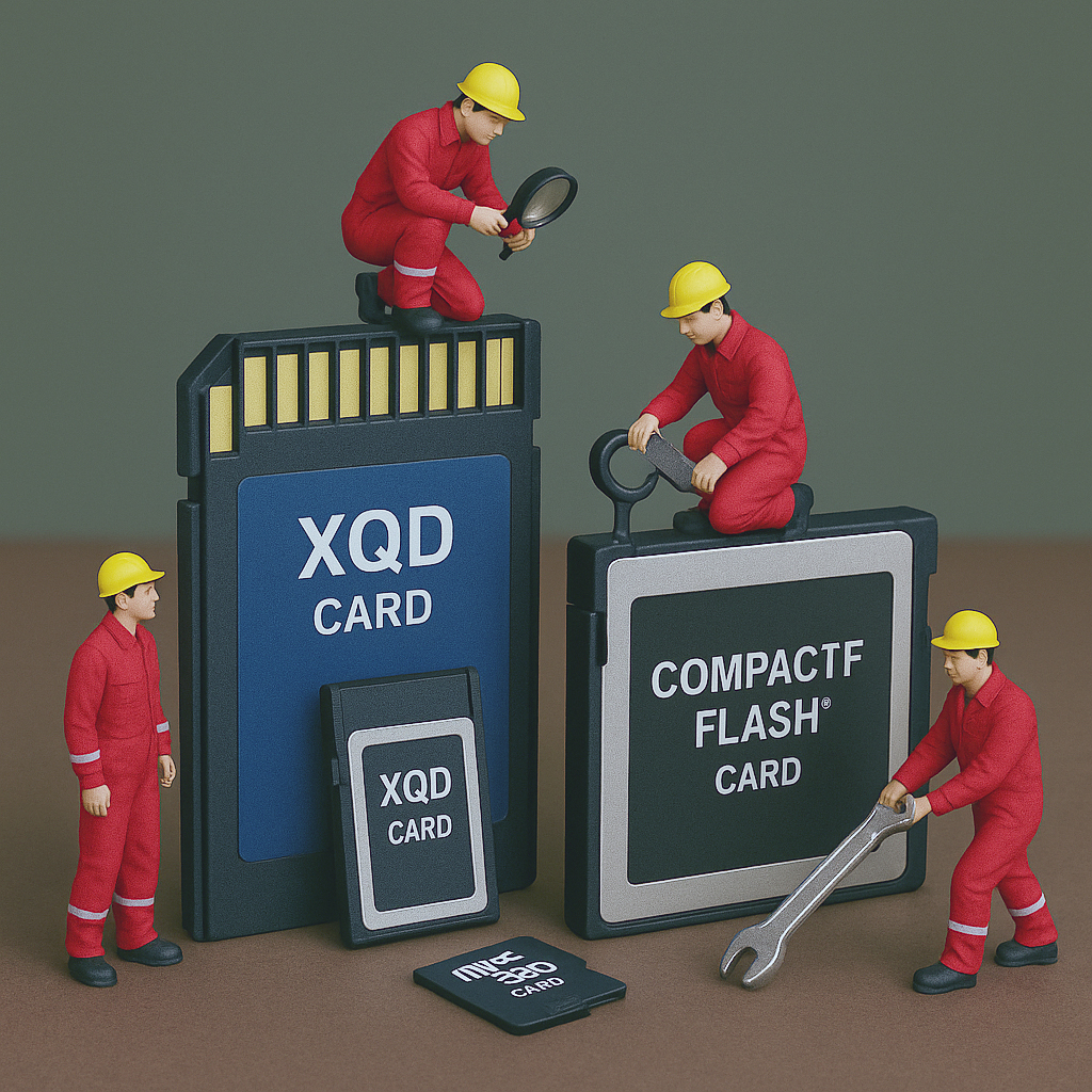 Speicherkarten CF, SD, SDHC, XQD